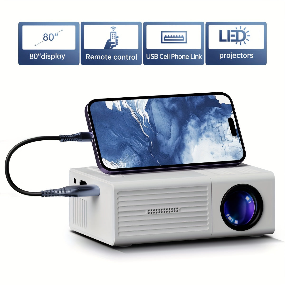 Projector Claritybeam Compact Mini with High-Performance Imaging in a Portable Design