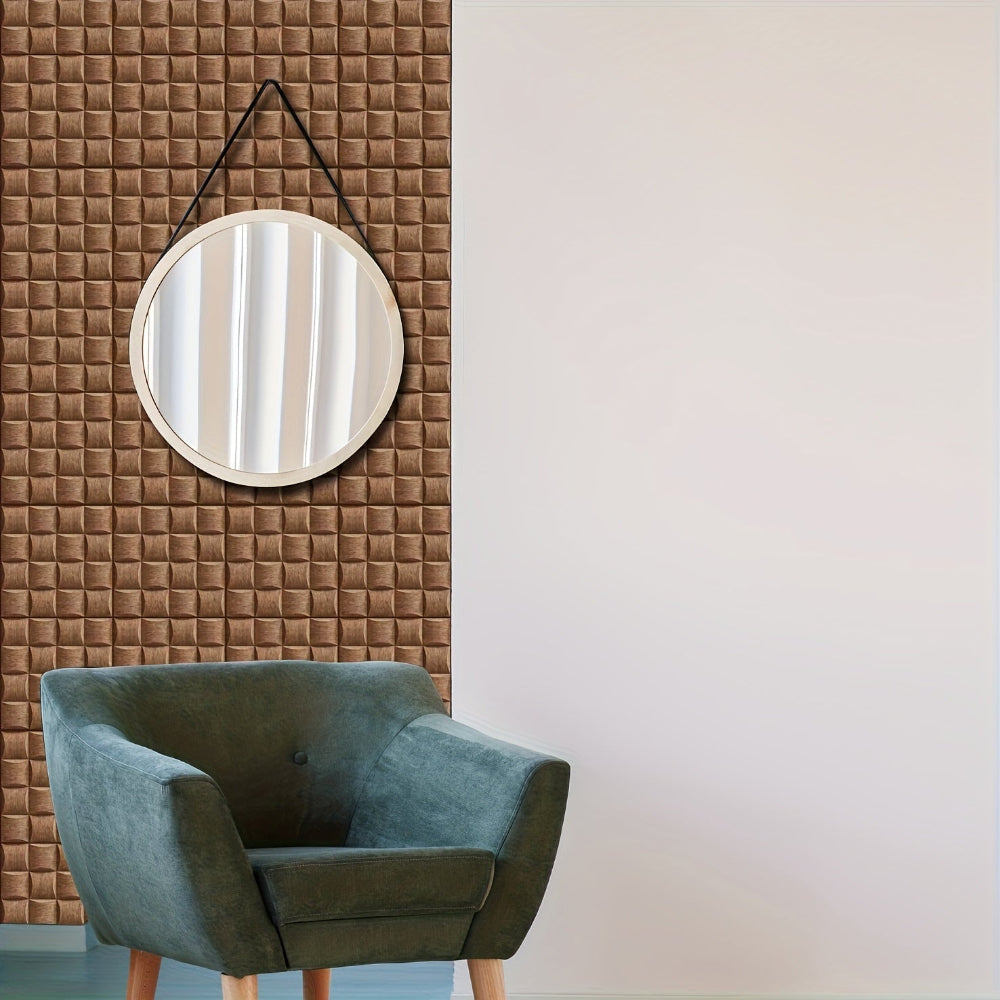 Self-Adhesive 3D Wall Panels with Wood Texture and Waterproof Design for Interiors