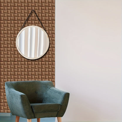 Self-Adhesive 3D Wall Panels with Wood Texture and Waterproof Design for Interiors