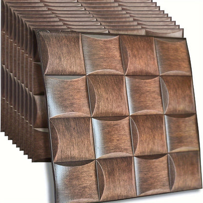 Self-Adhesive 3D Wall Panels with Wood Texture and Waterproof Design for Interiors