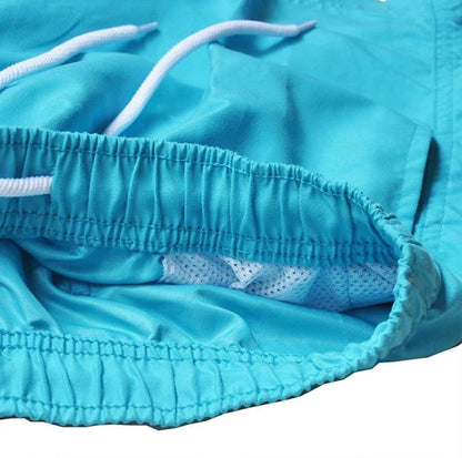 Men's Swim Shorts in Quick-Drying Fabric with Elastic Waistband