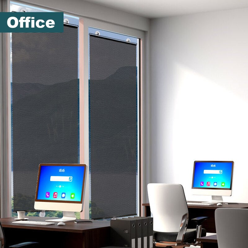 Sun-Blocking Roller Blind for Easy Installation and Protection