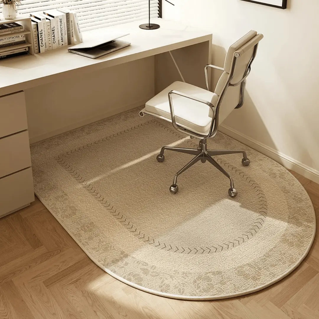 Chair with Office Mat with Non-Slip Backing for Floor Protection