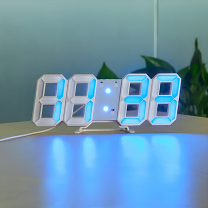Clock Futuristic LED Wall with Minimalist Design with Smart Time Display
