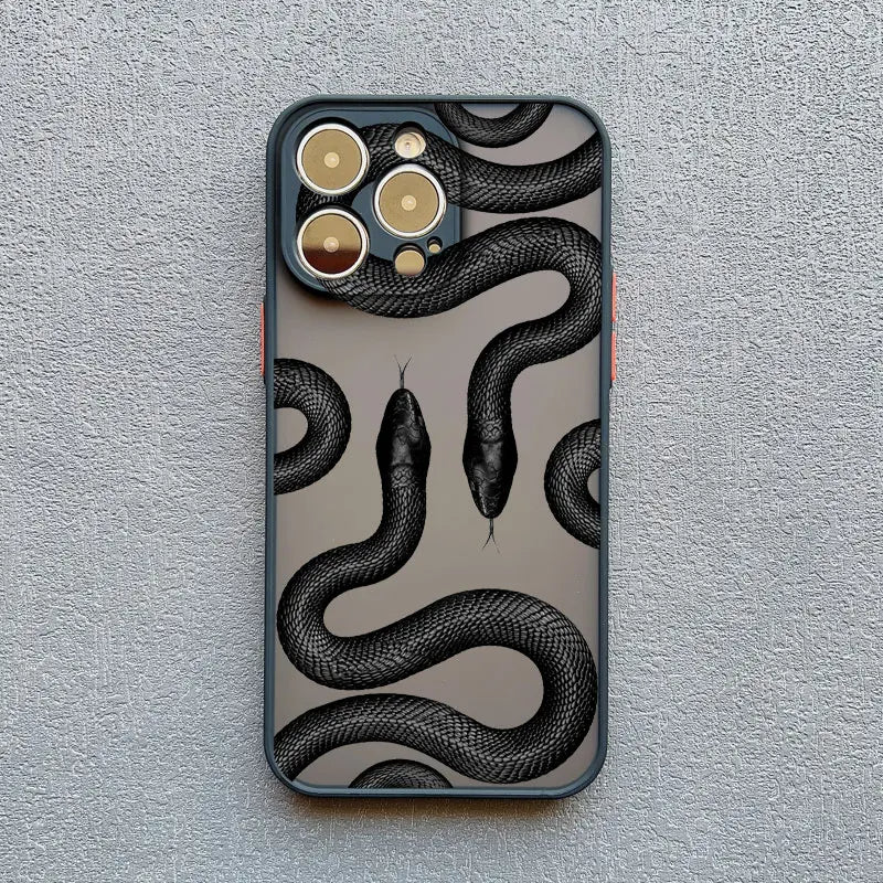 Case with Phone Snake Pattern with Shock Absorbing and Slim Design