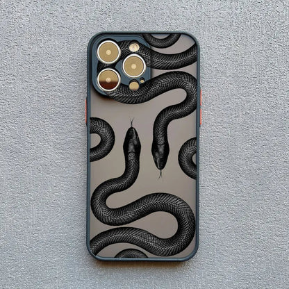 Case with Phone Snake Pattern with Shock Absorbing and Slim Design