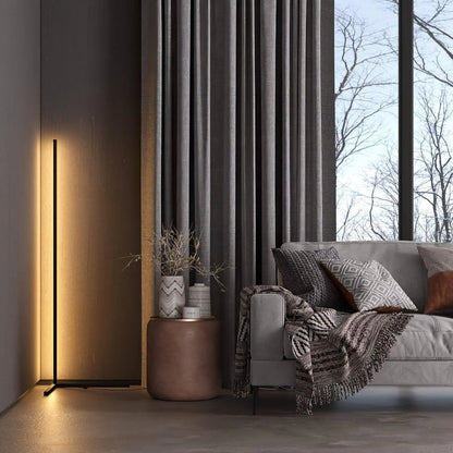 Light with Minimalist LED Floor Lamp with Dimmable Settings and Modern Linear Design