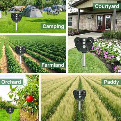 Solar Ultrasonic Bird Repeller for Wireless and Weatherproof for Outdoors