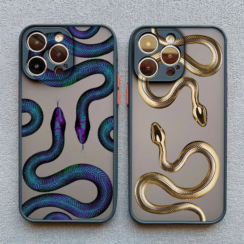 Case with Phone Snake Pattern with Shock Absorbing and Slim Design