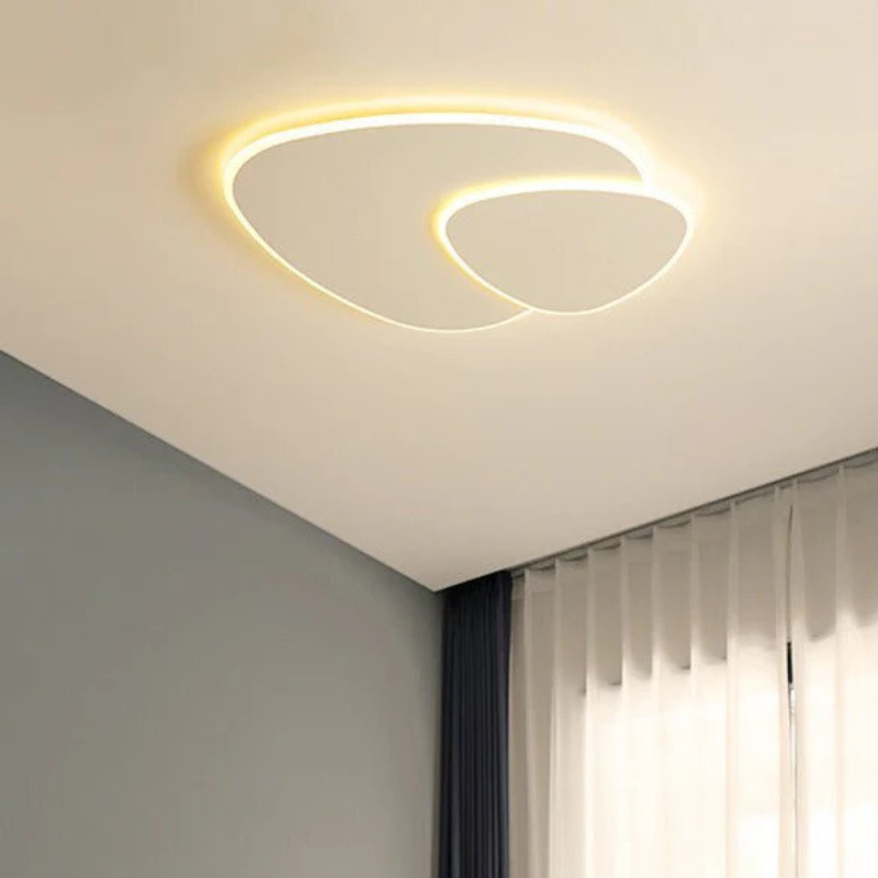 Light with Minimalistic LED Ceiling Organic Elliptical Shape for Modern Interiors