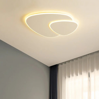 Light with Minimalistic LED Ceiling Organic Elliptical Shape for Modern Interiors