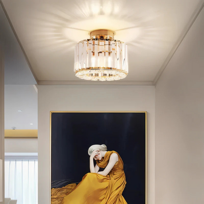 Light with Crystal Ceiling Modern Finish for Living Room and Bedroom