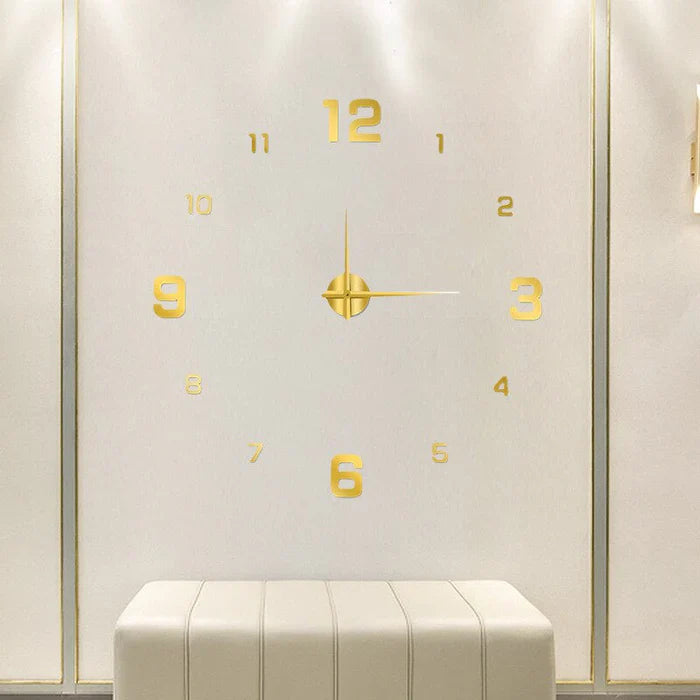 Clock with Decorative Wall Roman Numerals for Silent Quartz Clock for Modern Interiors