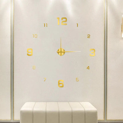Clock with Decorative Wall Roman Numerals for Silent Quartz Clock for Modern Interiors