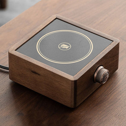 Warmer with Electric Tea Made of Walnut with Adjustable Temperature