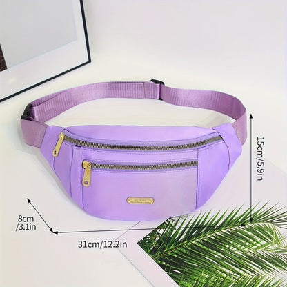 Bag with Lightweight Bum Design for Women with Multiple Zipper Pockets and Adjustable Strap