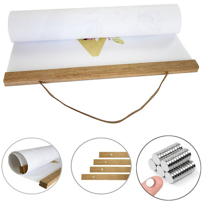 Magnetic Wooden Poster Hanger for Simple and Stylish Wall Decoration