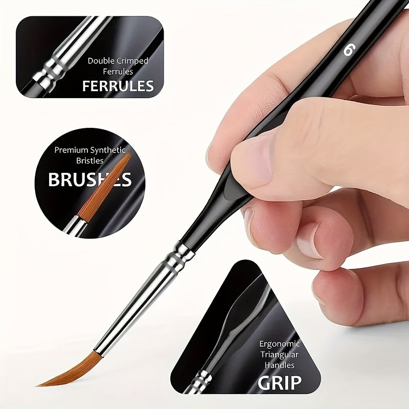 Acrylic Paint Brushes for Professional Brush Set with Detail Brush for Fine Painting