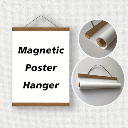 Magnetic Wooden Poster Hanger for Simple and Stylish Wall Decoration