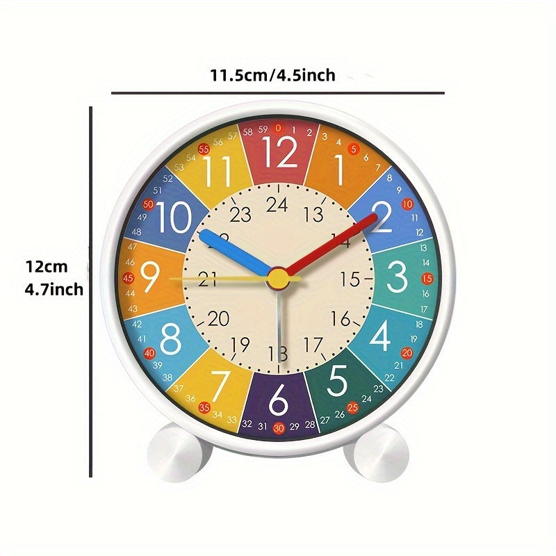 Clock Educational Silent Alarm for Colorful Clock for Students and Children
