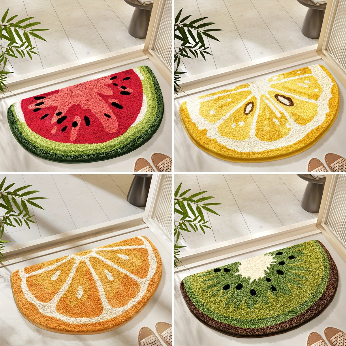 Rug Fruit-Inspired Bathroom for Soft and Absorbent