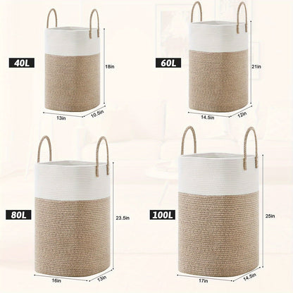 Basket Extra Large Woven Laundry for Space for All Your Things, Durable and Practical