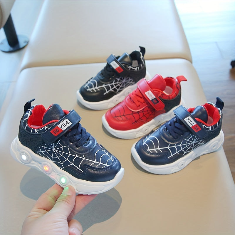 Sneakers Spider-Net LED for Adventurous Kids