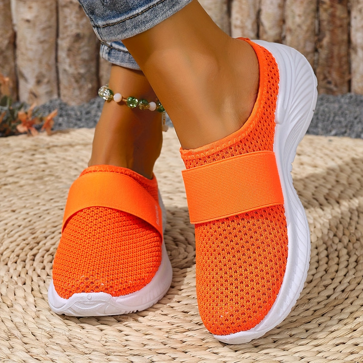 Sneakers with Slip-on Summer Design for Women with Breathable Mesh