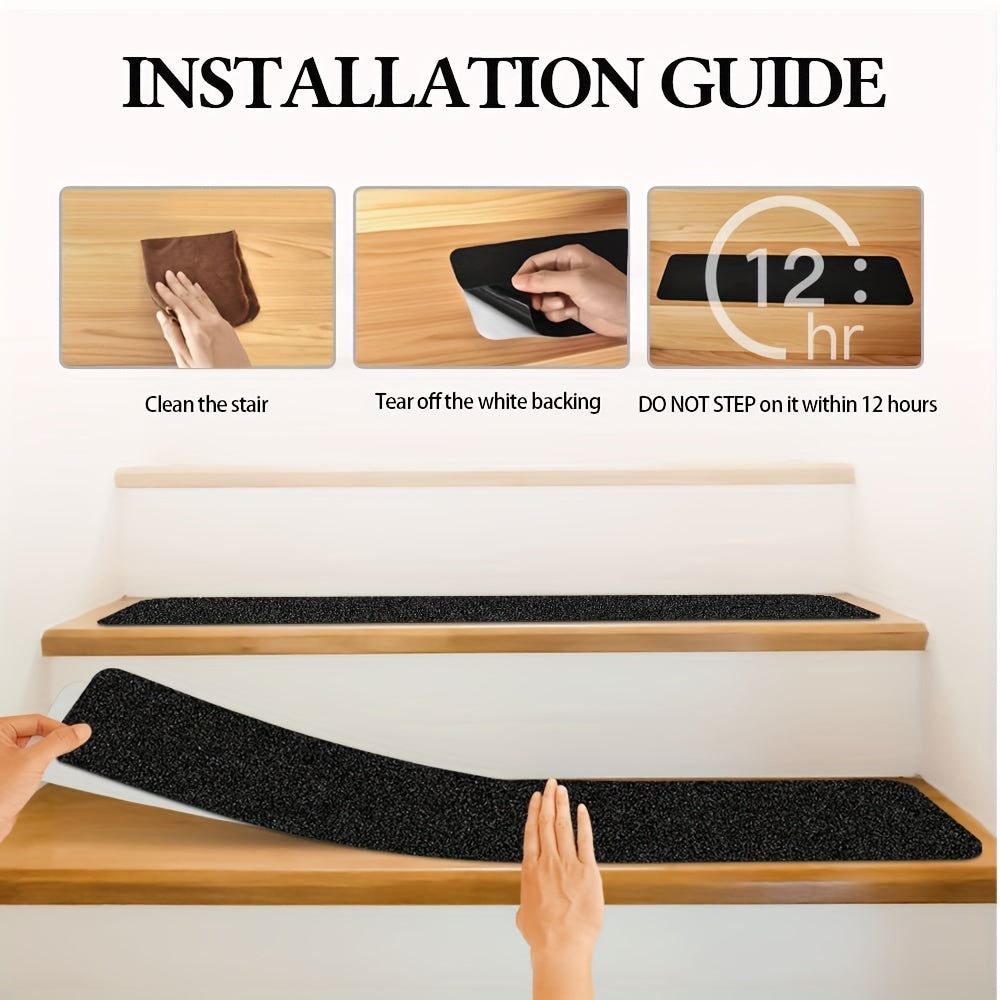 Rubber Anti-Slip Tread Strips for Extra Grip for Stairs and Driveways