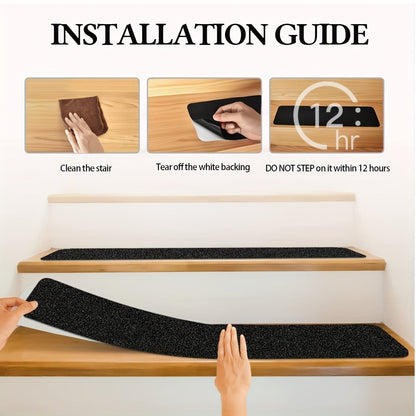 Rubber Anti-Slip Tread Strips for Extra Grip for Stairs and Driveways