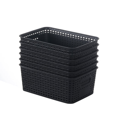 Storage Baskets with Plastic Woven Set for Practical, Lightweight and Versatile in Use