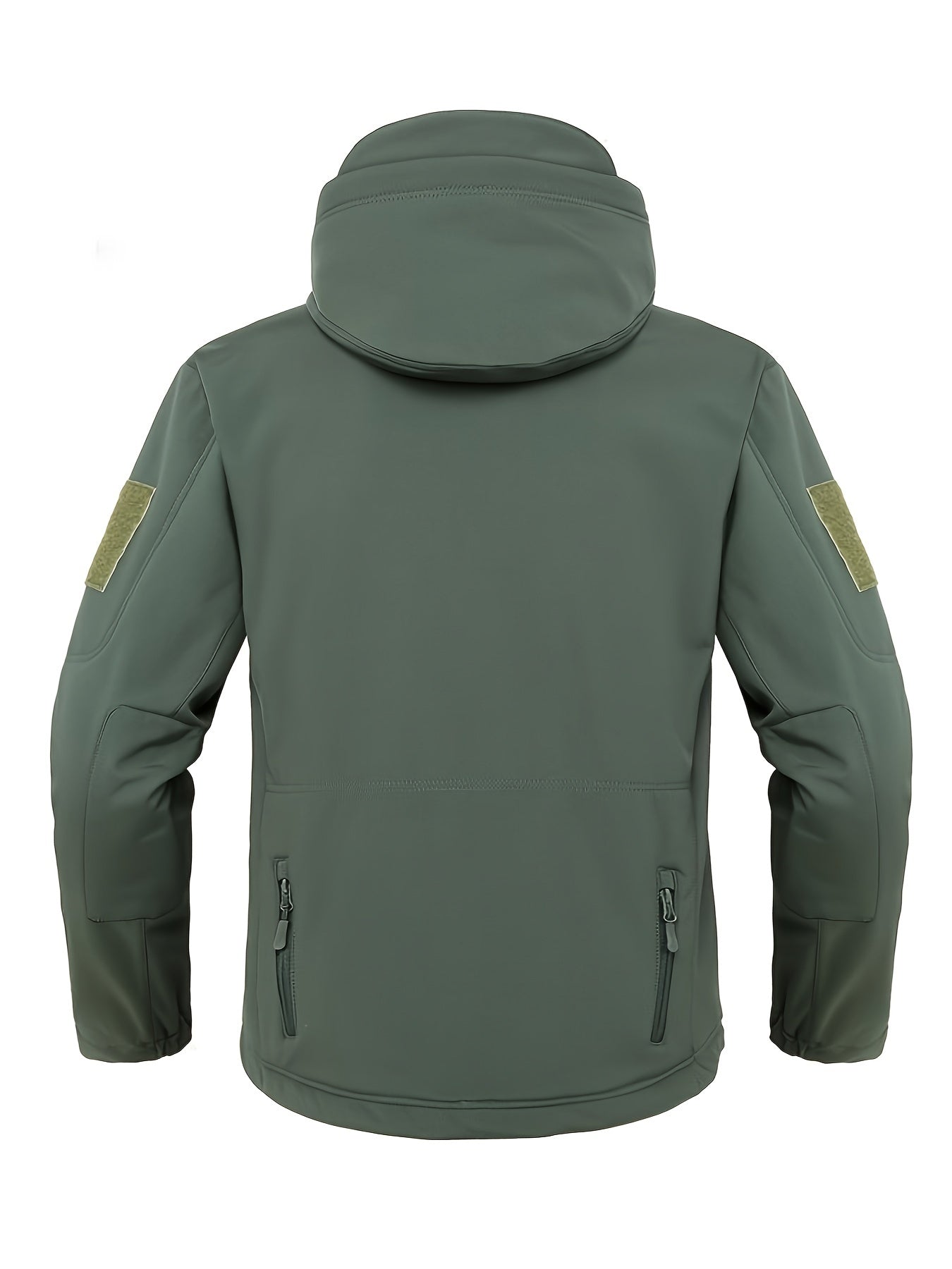 Men's Outdoor Softshell Jacket with Hood and Warm Windproof Lining