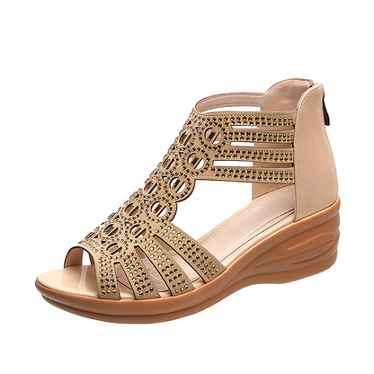 Sandals with Orthopaedic Design for Women with Wedge Heel and Comfort Sole