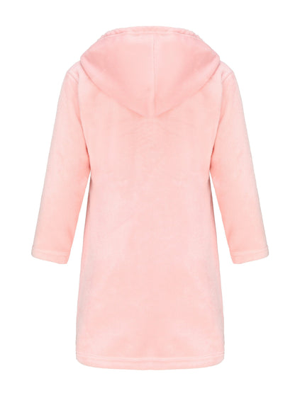 Children's Bathrobe with Hood for Soft Fleece Bathrobe for Girls with Comfortable Fit