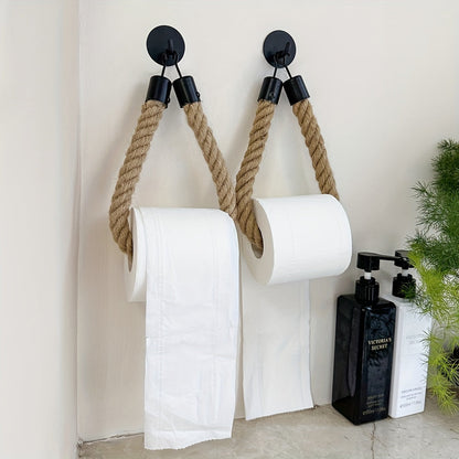 Holder Hemp Rope Toilet Paper for Stylish Bathrooms