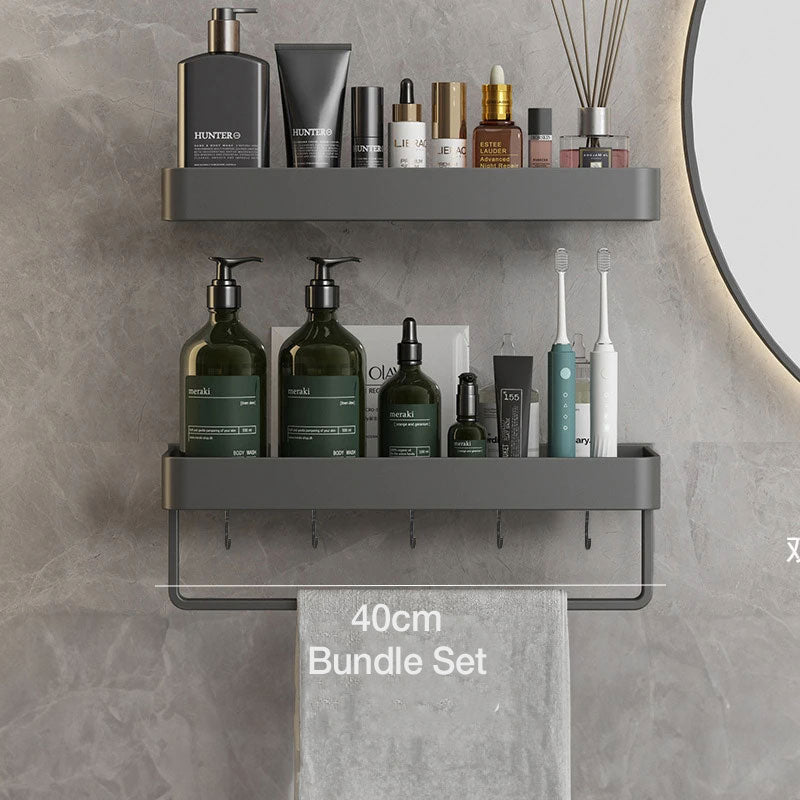 Shelf with Wall Rack for Bathroom with and Towel Rail in Modern Design