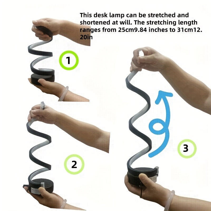 Lamp Spiral LED Desk for Modern Dimmable Lighting