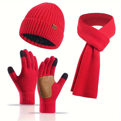 Set Joyful Winter for Hat, Scarf, and Gloves for Couples