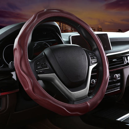 Cover with PU Leather Steering Wheel Non-Slip Grip for Comfort and Protection