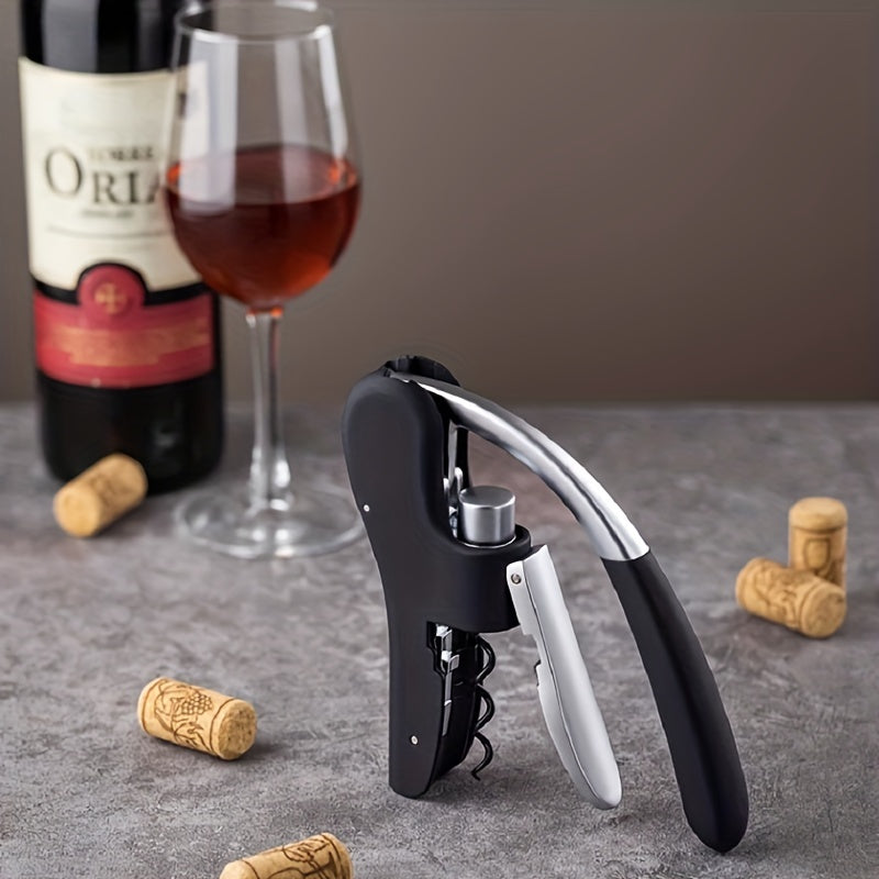 Ergonomic Corkscrew for Quickly and Safely Open Wine Bottles for Home and Hospitality
