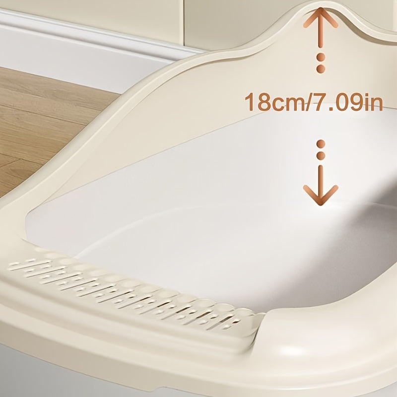 Extra Large Litter Tray with Splash Protection for Spacious, Practical and Easy to Maintain