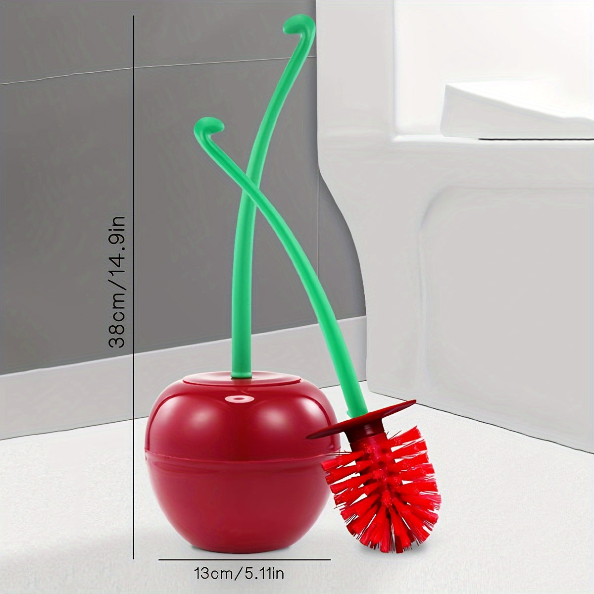 Brush Cherry-Shaped Toilet for Stylish Bathroom Cleaning