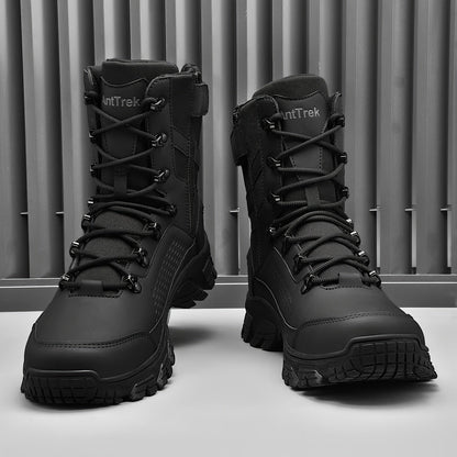 Boots with Men's Outdoor Work High Shaft for Slip-Resistant and Durable