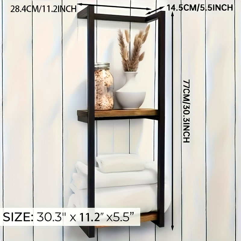Rack Space-Saving Towel for a Tidy Bathroom