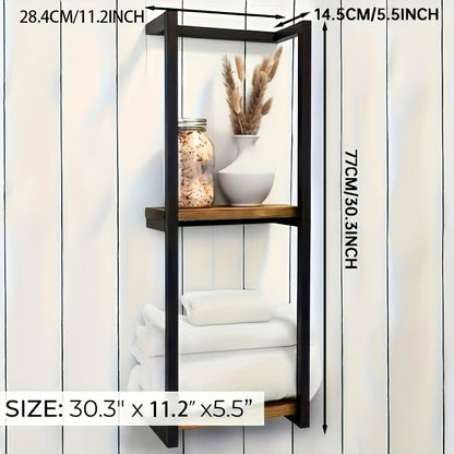 Rack Space-Saving Towel for a Tidy Bathroom