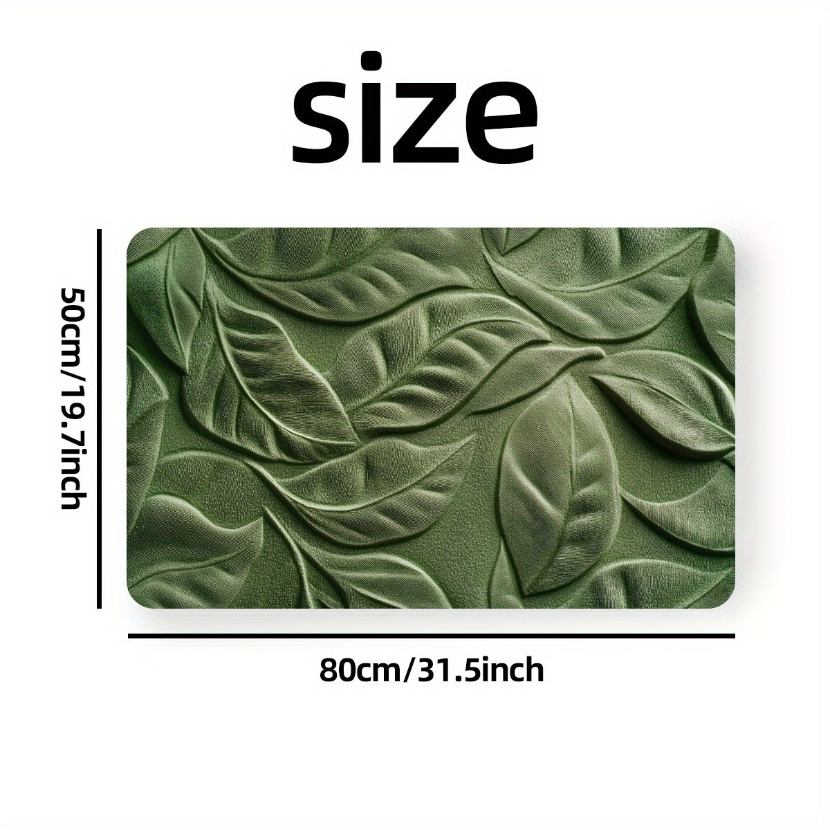 Mat with Diatomaceous Earth Bath Green Leaf Pattern for Absorbent and Quick-Drying