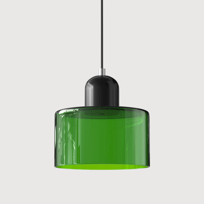 Glass with Retro Pendant Lamp with Shade and Adjustable Cord for a Warm Atmosphere