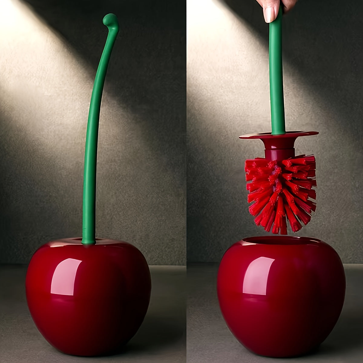 Brush Cherry-Shaped Toilet for Stylish Bathroom Cleaning