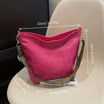 Bag Wide Geometric for Large Capacity Crossbody with Retro Vibe