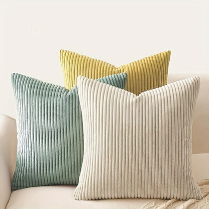 Cushion with Bohemian Rib Cover with Stripe Texture for Soft, Stylish, and Decorative